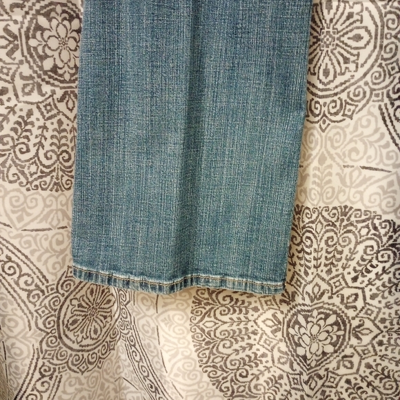 Foster Jeans Co Bootcut Leg Women's10 Blue Flap Back Pockets Stone Low Rise - Picture 4 of 12